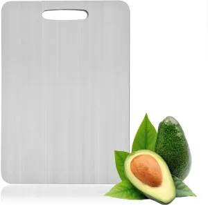 100% Pure Titanium Cutting Board for Kitchen, Double Sided Medical-grade Titanium Cutting Mat are Used for Meat, Fruits and Vegetables (L: 13.35 * 9in)