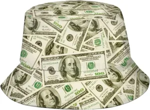 100 US Dollar Bucket Hat Funny Sun Hat Fisherman's Cap for Men Women Teenages