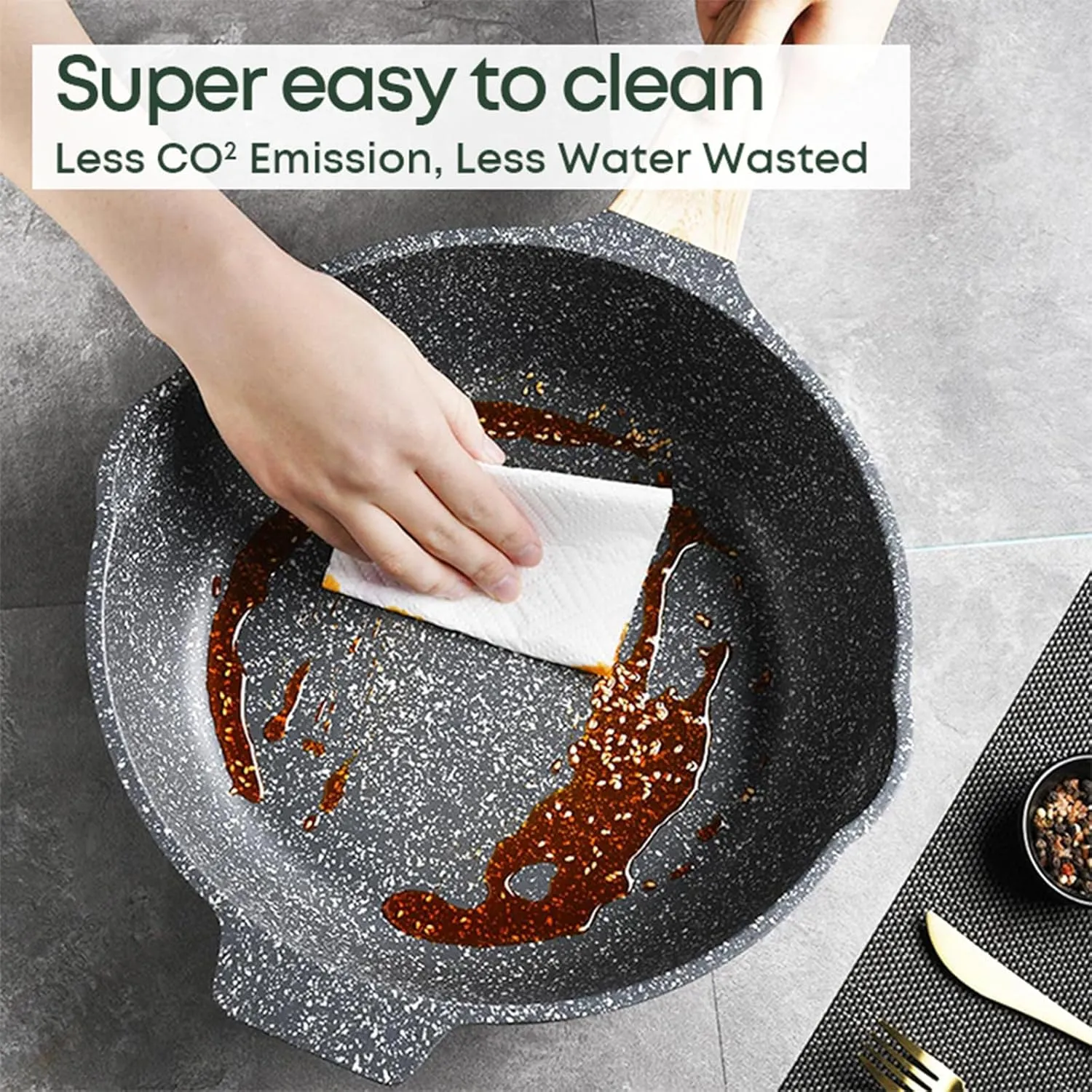 10Pcs Pots and Pans Set,nonstick Cookware Set Kitchen Cooking Set,Non-toxic Healthy Granite Induction Cookware Sets with firm heat-resistant handle(PFOA Free)