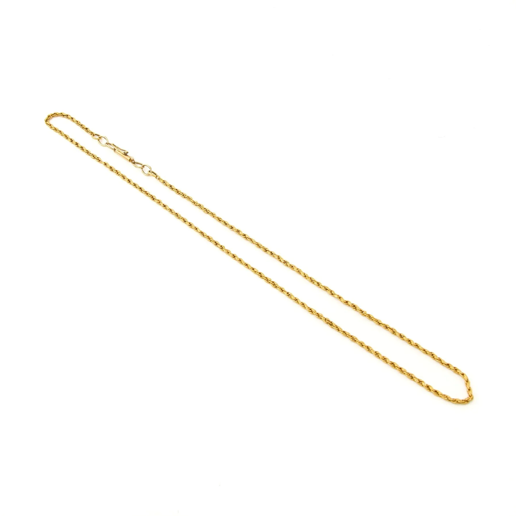 14k x Vintage 2mm Rope Chain Necklace