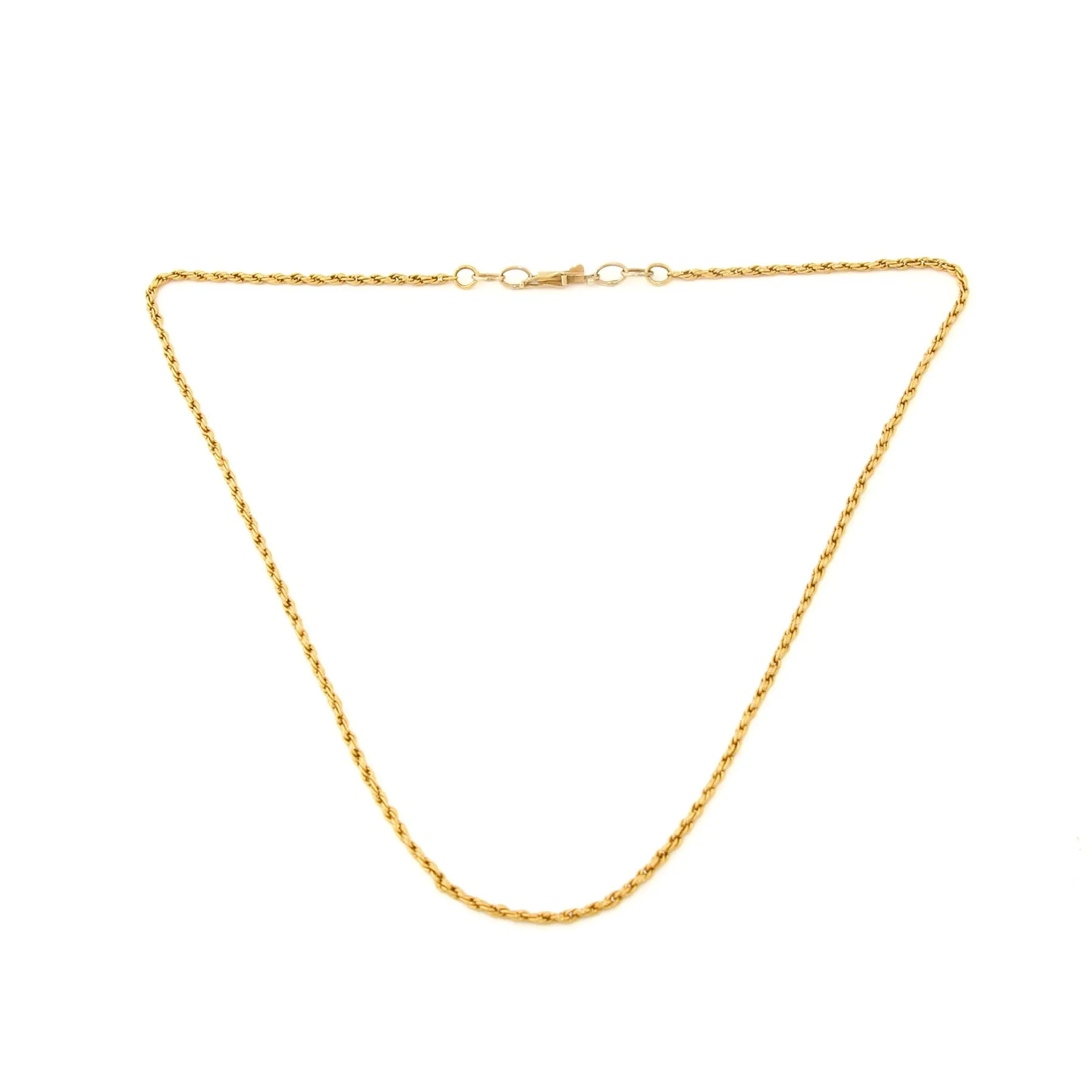 14k x Vintage 2mm Rope Chain Necklace