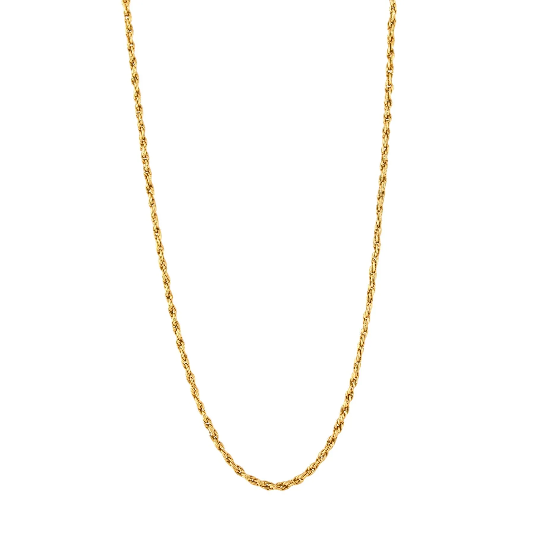 14k x Vintage 2mm Rope Chain Necklace