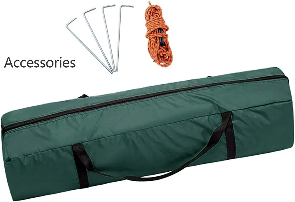2-4 Person Camping Tent,with Moisture-Proof pad and Hammock Waterproof & Windproof Tent for Outdoor,Hiking,Glamping,Mountaineering and Travel (Dark Green Width 2m) (Dark Green Width 1.5m)