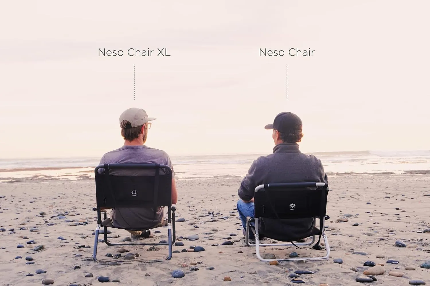 2 Pack of Neso Lightweight Water Resistant Beach Chairs with Shoulder Strap and Slip Pocket - Folds Thin (Aqua Fronds)