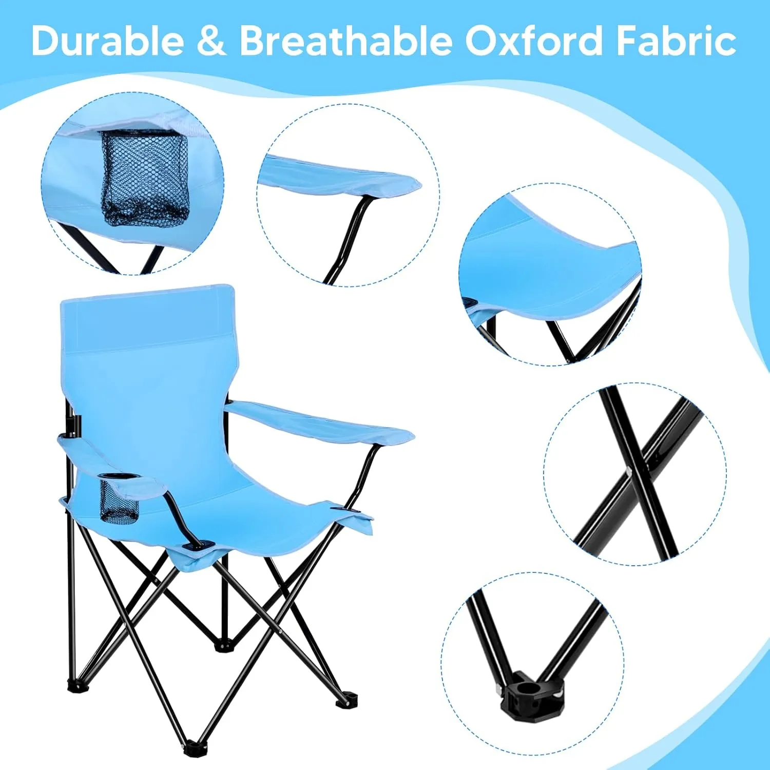 2 Sets Beach Chair with Umbrella and Beach Blanket (79 x 83 inch), Folding Camping Chair for Adult Adjustable Shade Umbrella with Carry Bag for Lawn Beach Camping Travel Outdoor Pool