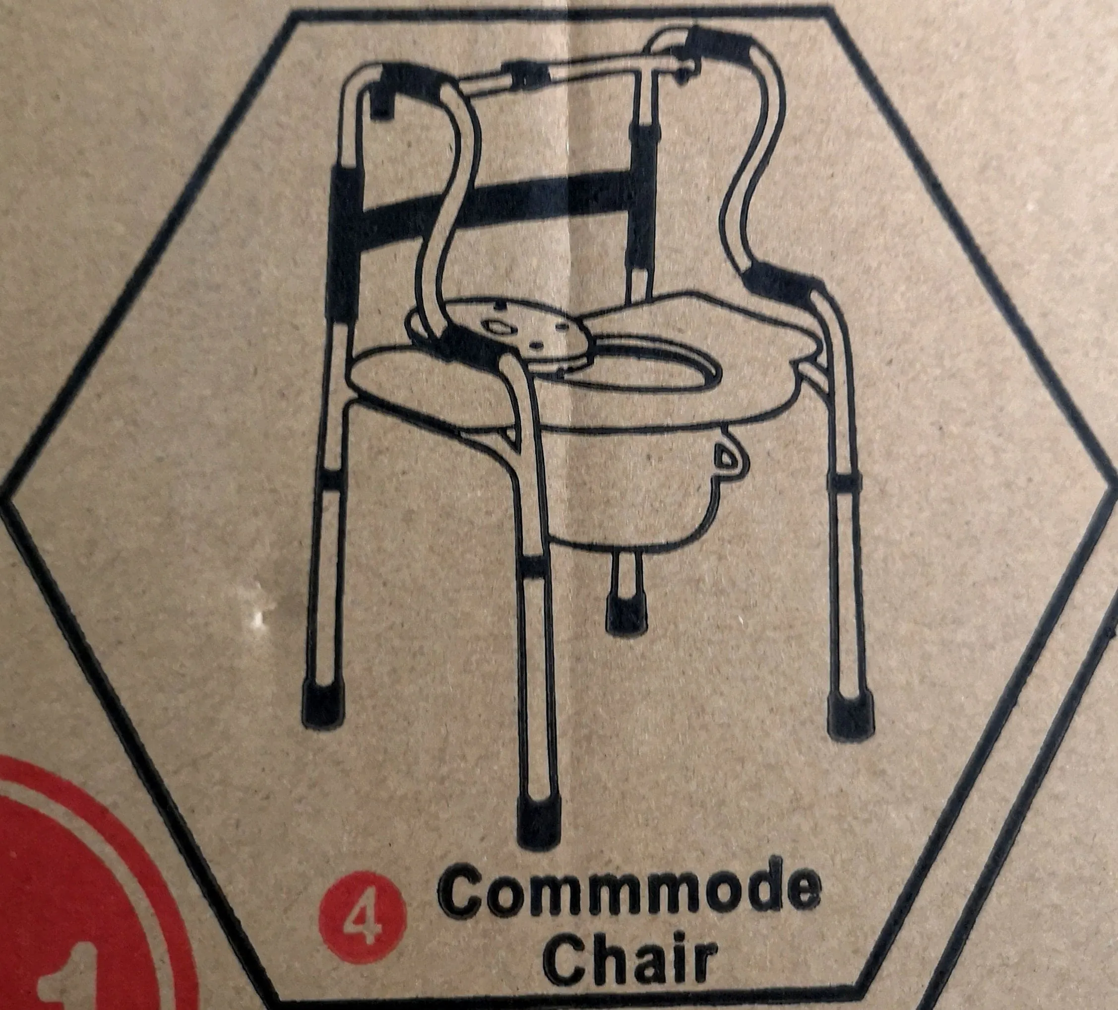 3 in 1 Adjustable Foldable Shower Commode & Walker | Fair