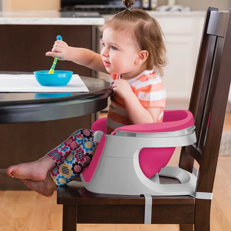4-in-1 Pink & White Activity Super Seat | Baby Booster Seat | Feeding Seat | Support Seat