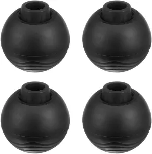 4-Pack Camping Chair Foot Pads, 14mm Rubber Anti-Sinking Folding Camp Chair Replacement Feet for Fishing/Hiking/Picnic/Hardwood Floors/Tile/Outdoor Chair Leg Caps [Black]