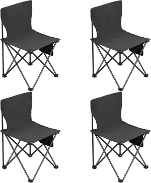 4-Piece Portable Camping Chair, Foldable Beach Chair, Equipped with A Convenient Bag and Comfortable Low Seat, Suitable for Outdoor Camping, Barbecue, Beach, Mountaineering