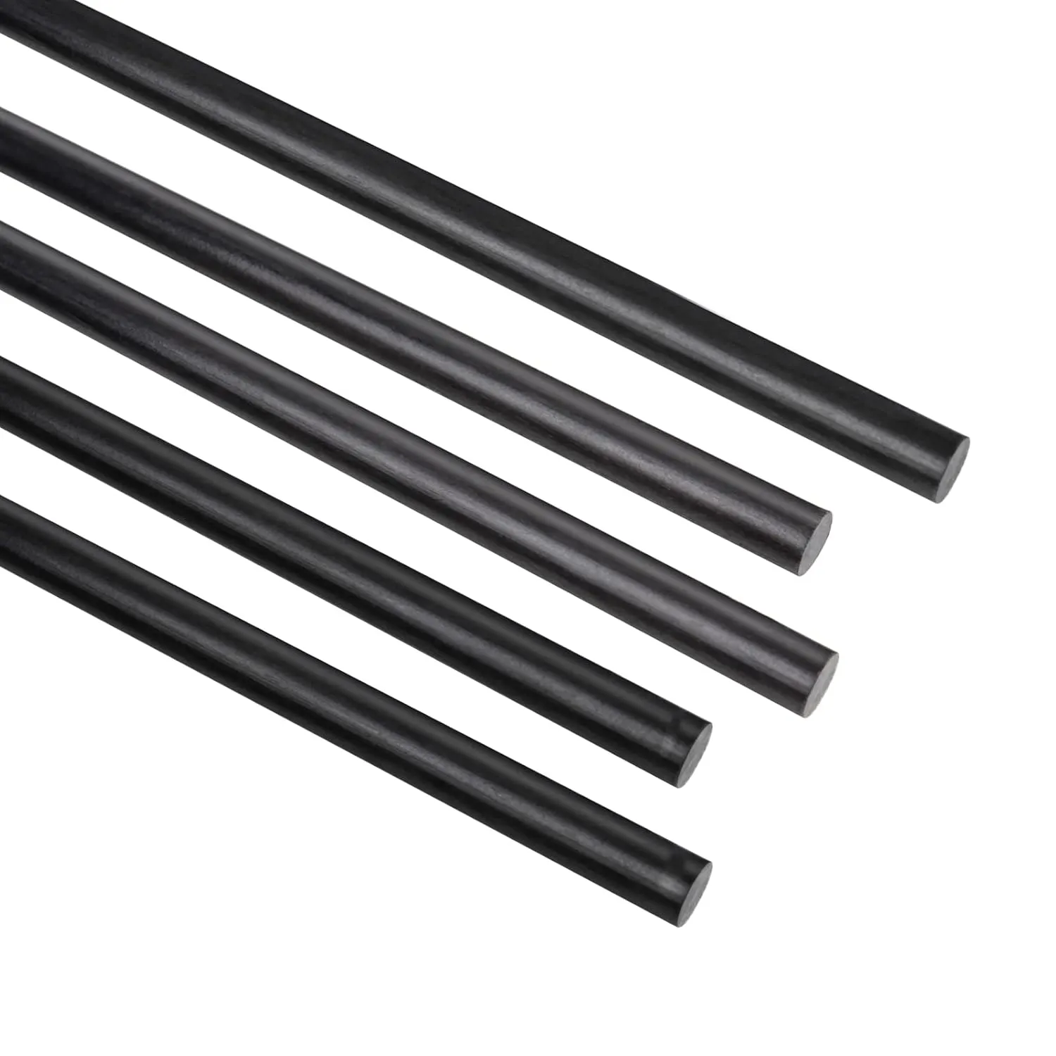 400MMX 1.0MM 1.5MM 2.0MM 2.5MM 3.0MM 4.0MM 5.0MM 5 PCS Carbon Fiber Rod for RC Airplane DIY Craft 5mm Matte Pole 400mm
