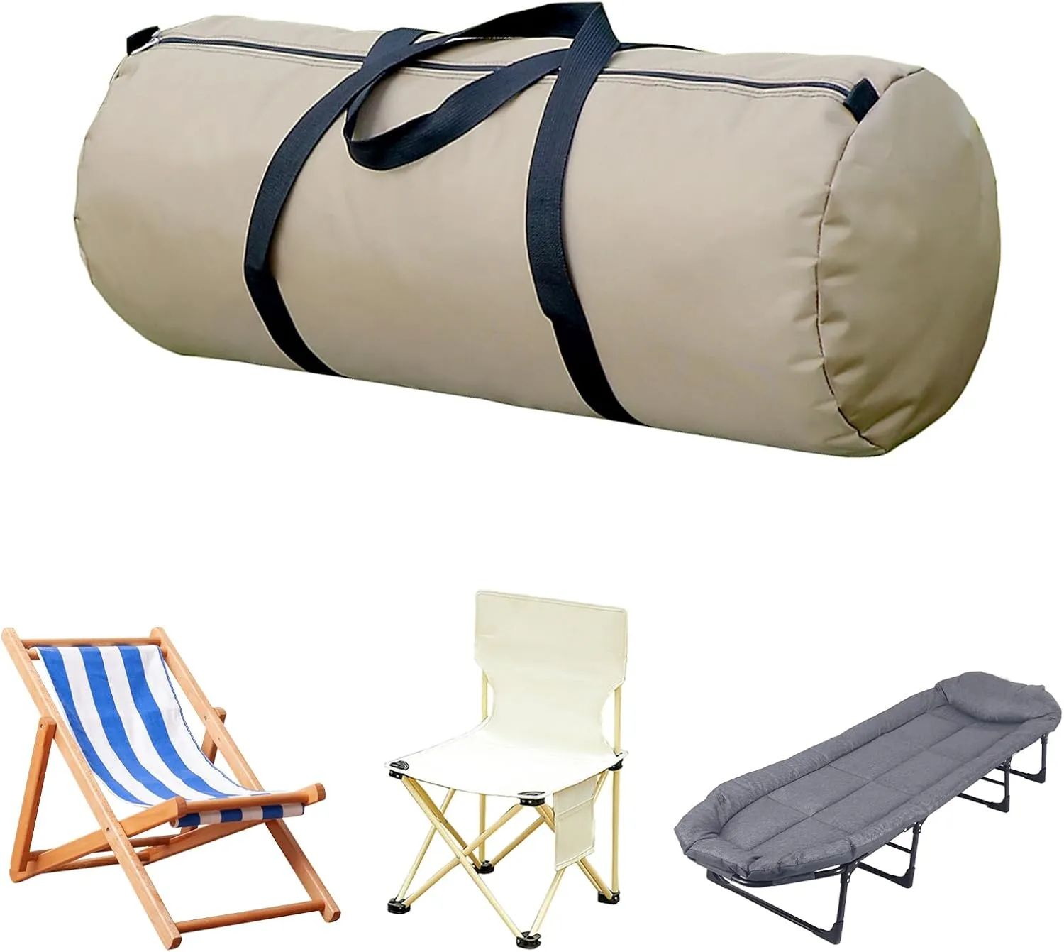 48 Inch Outdoor Folding Chair Carrying Bag, Camping Chair Large Replacement Bag with Shoulder Strap, Large Folding Chair Carry Bag Storage Tent Bag Compatible with GCI, Coleman, Kijaro