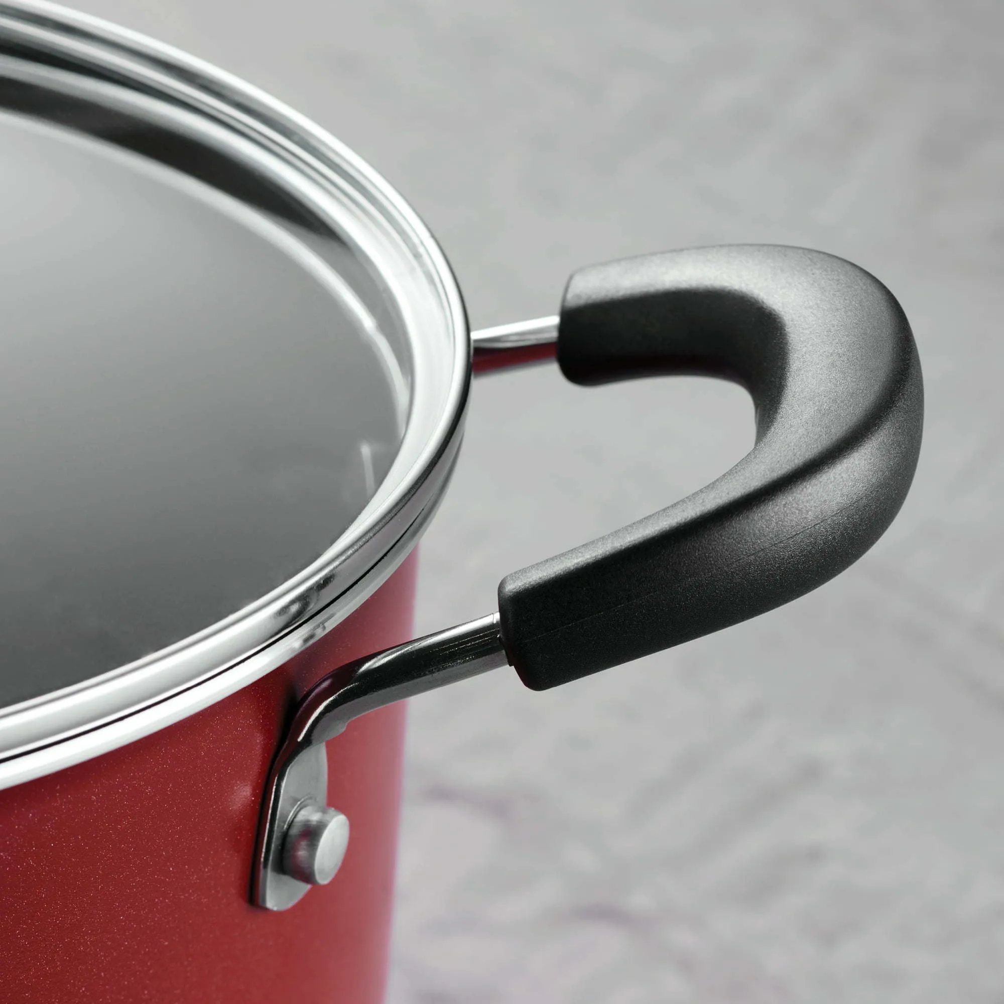5 Qt Aluminum Nonstick Covered Dutch Oven Metallic Red