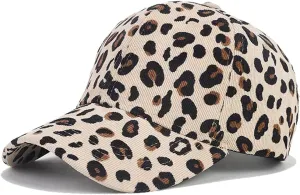 Adjustable Baseball Cap Leopard Print Hat Cotton Sunhat Headwear Outdoor Shade Sports Cap