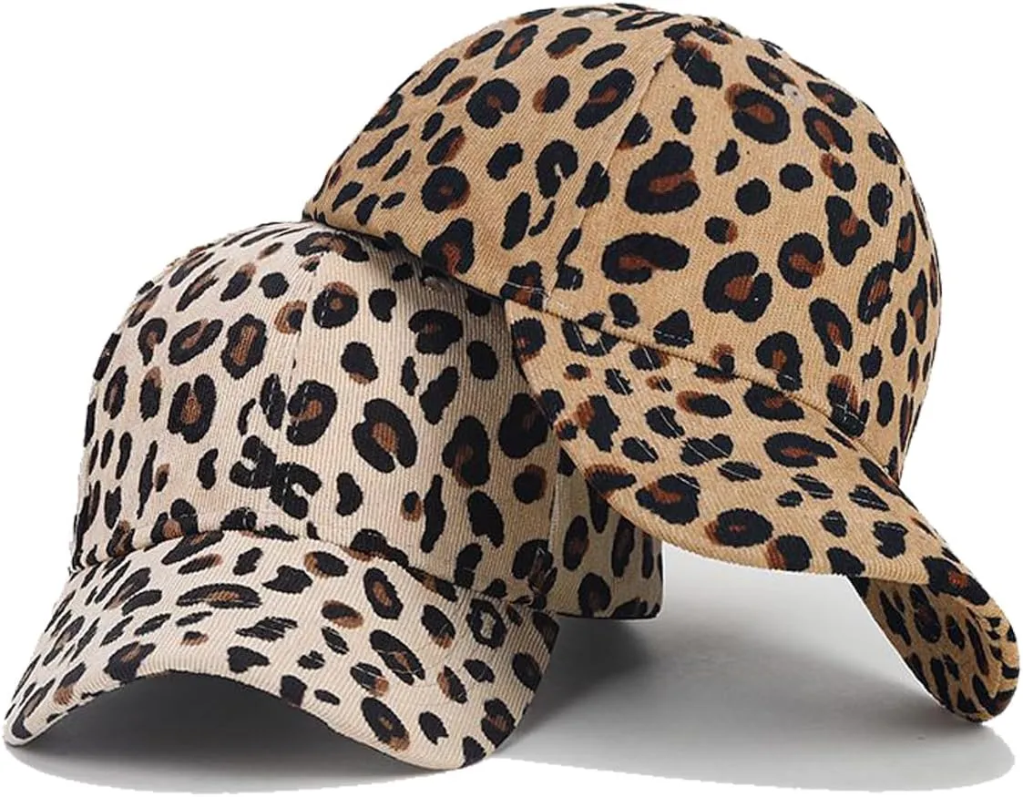 Adjustable Baseball Cap Leopard Print Hat Cotton Sunhat Headwear Outdoor Shade Sports Cap