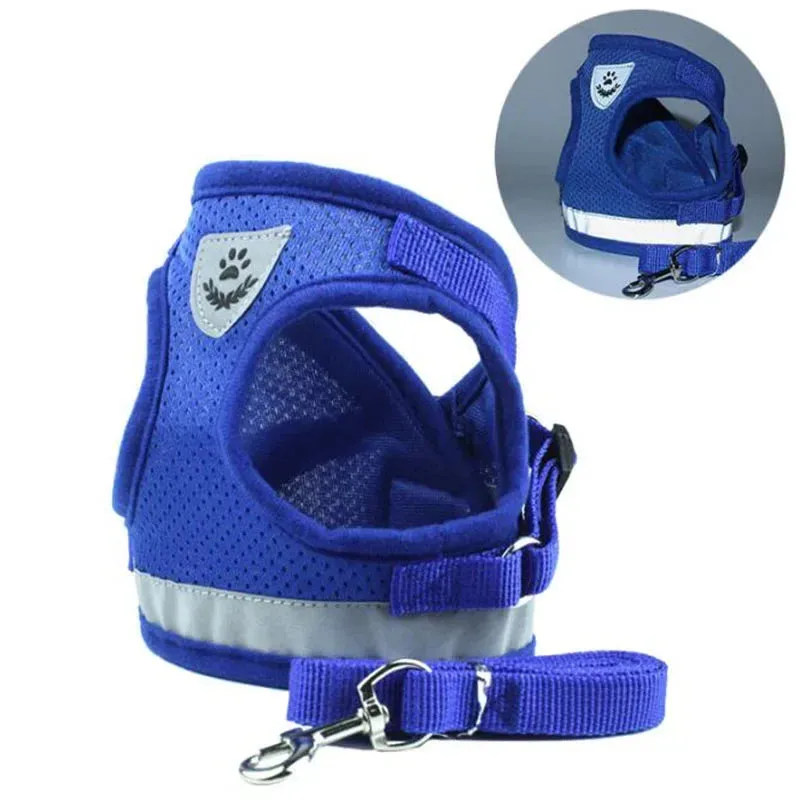 Adjustable Mesh Dog Harness Set