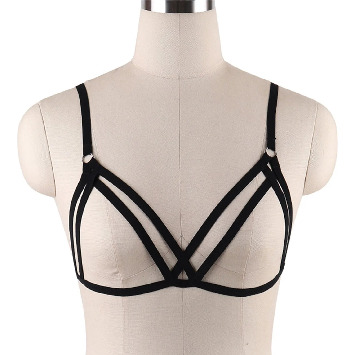 Adjustable o ring cross front harness top