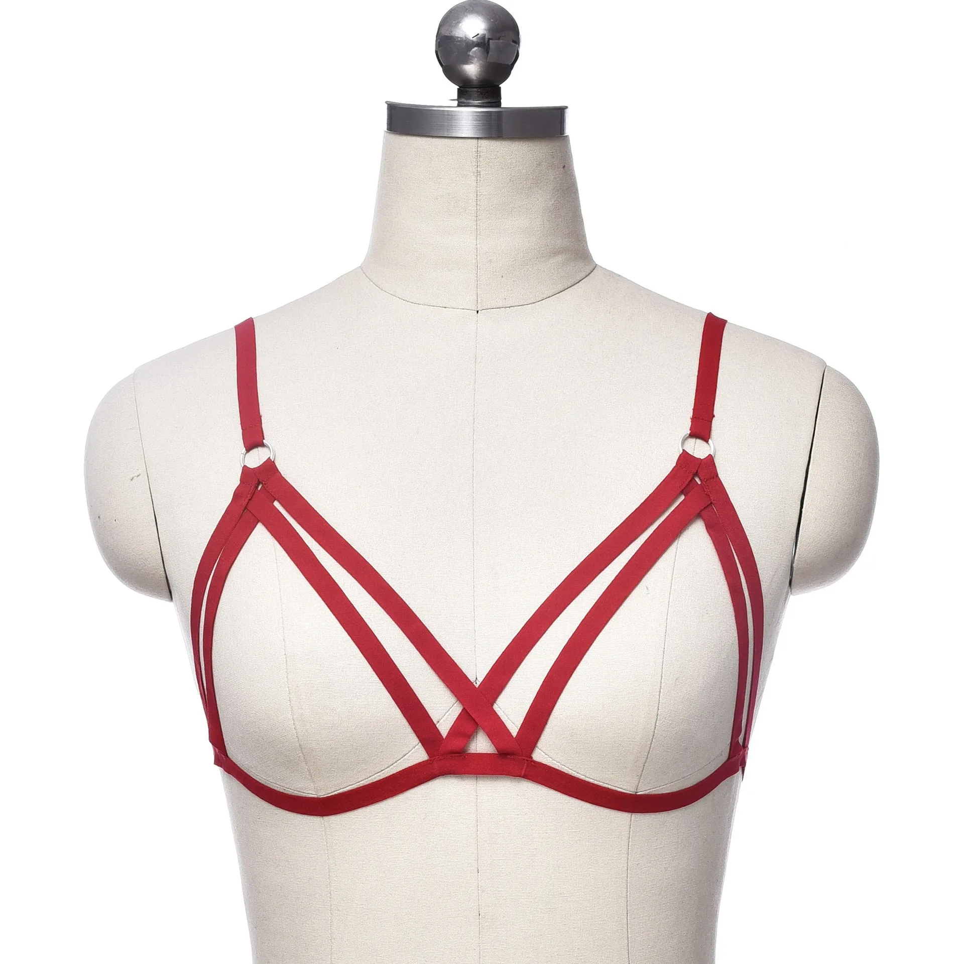 Adjustable o ring cross front harness top