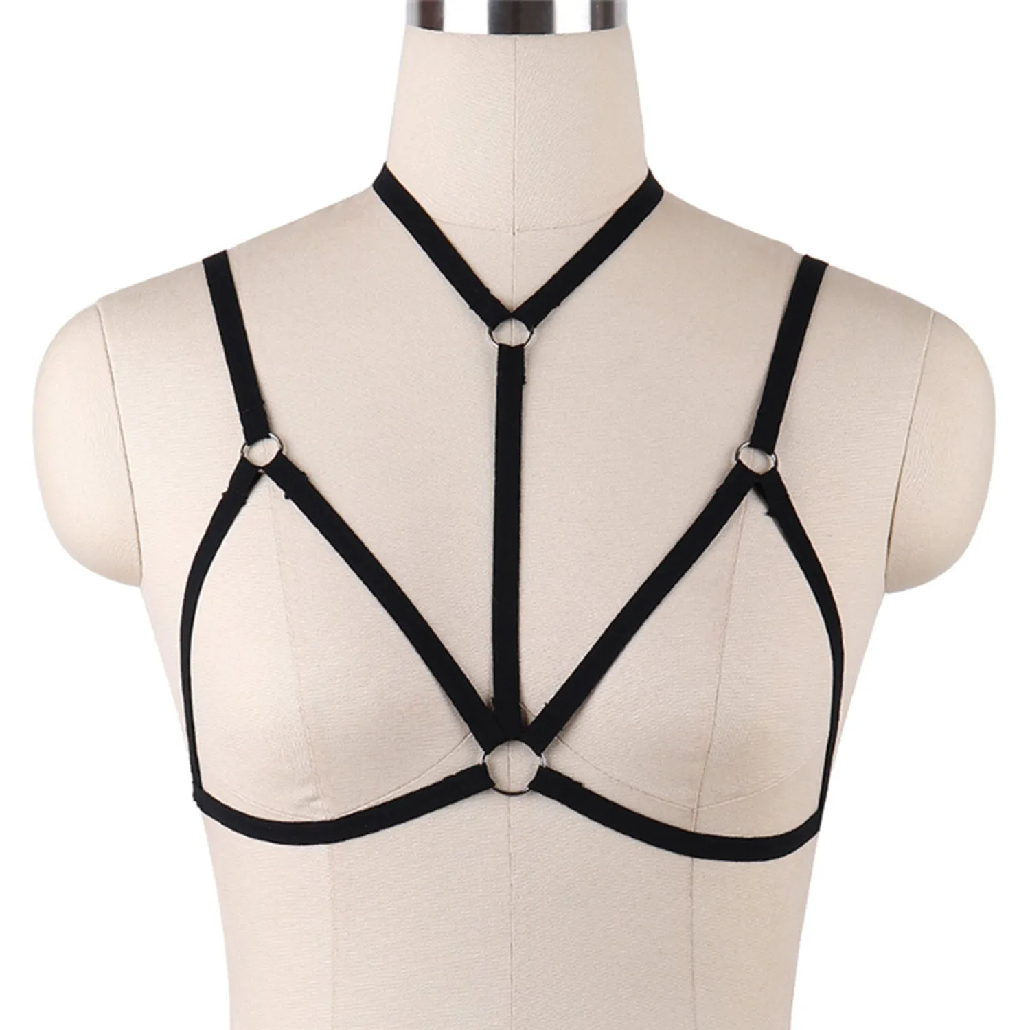 Adjustable o ring cross front harness top