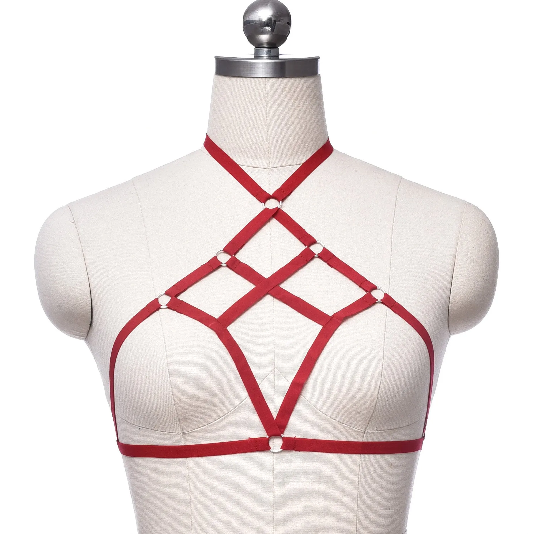 Adjustable o ring cross front harness top