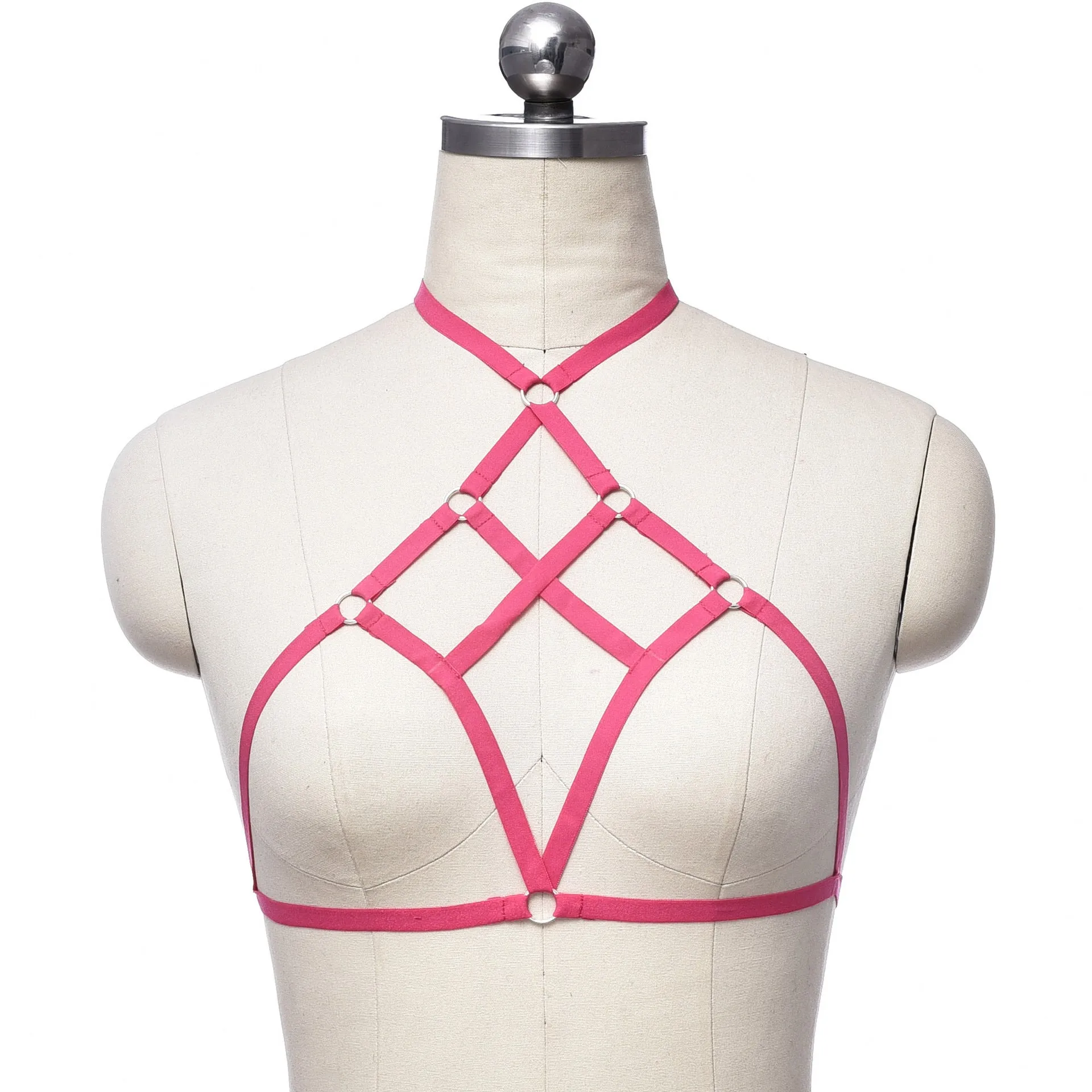 Adjustable o ring cross front harness top