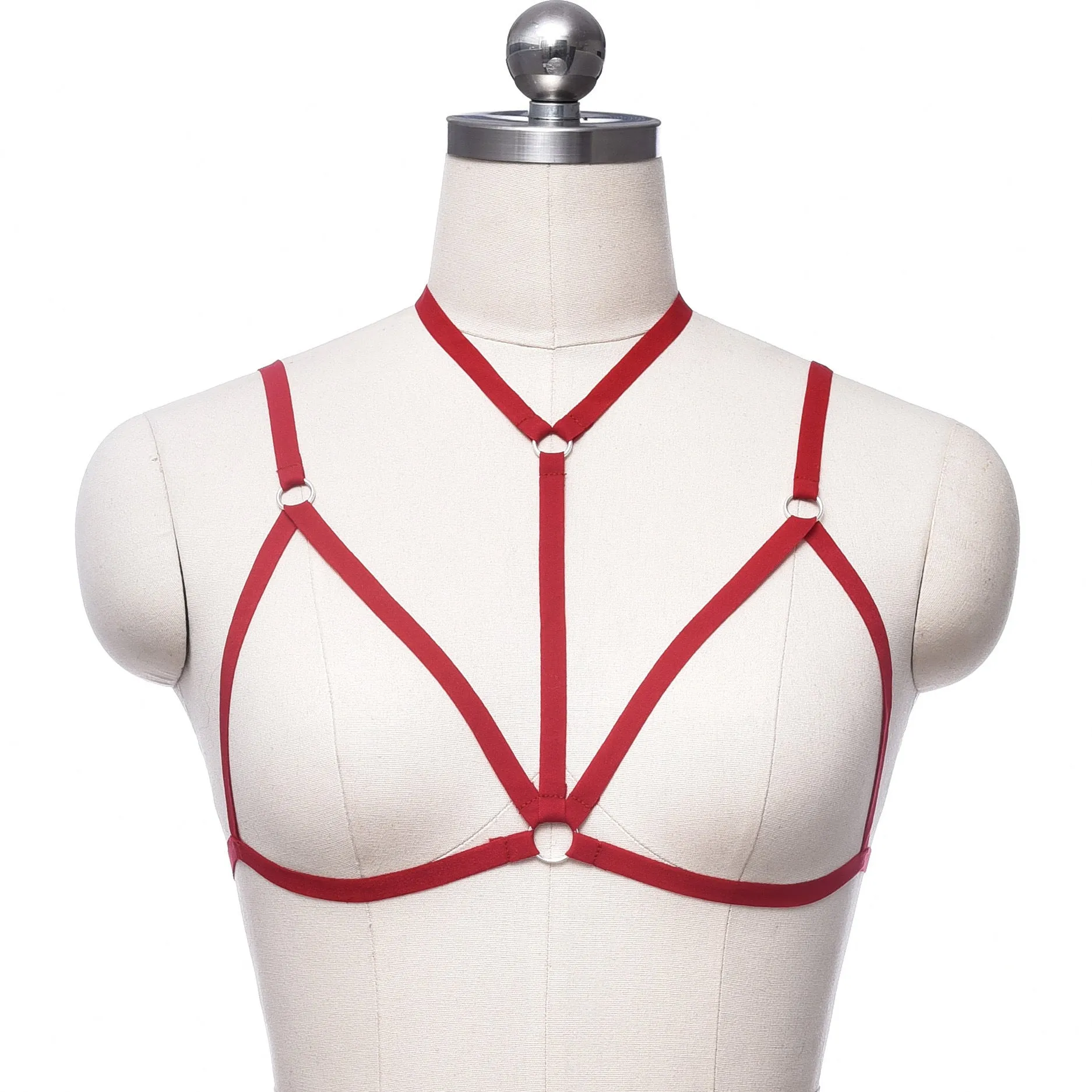 Adjustable o ring cross front harness top