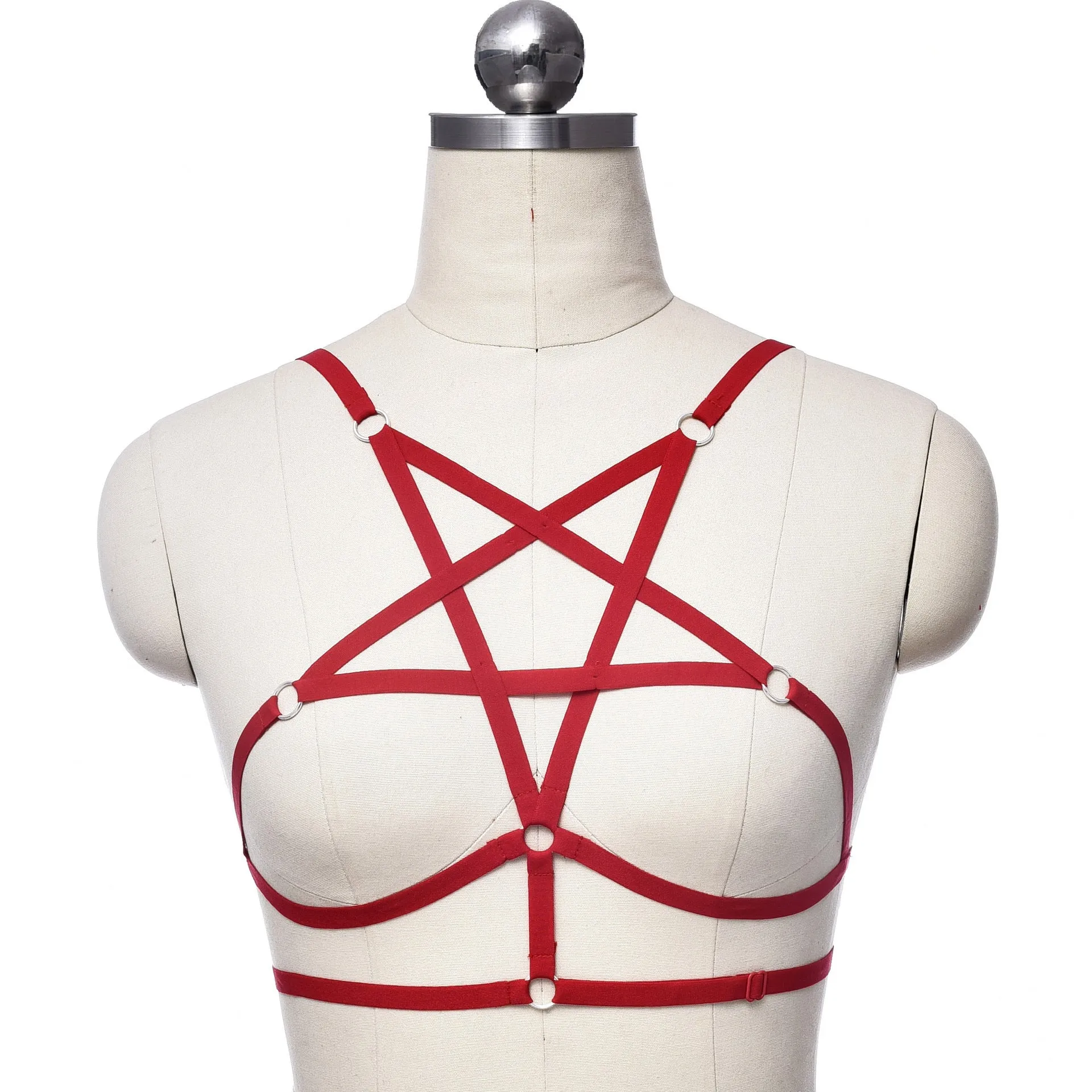 Adjustable o ring cross front harness top