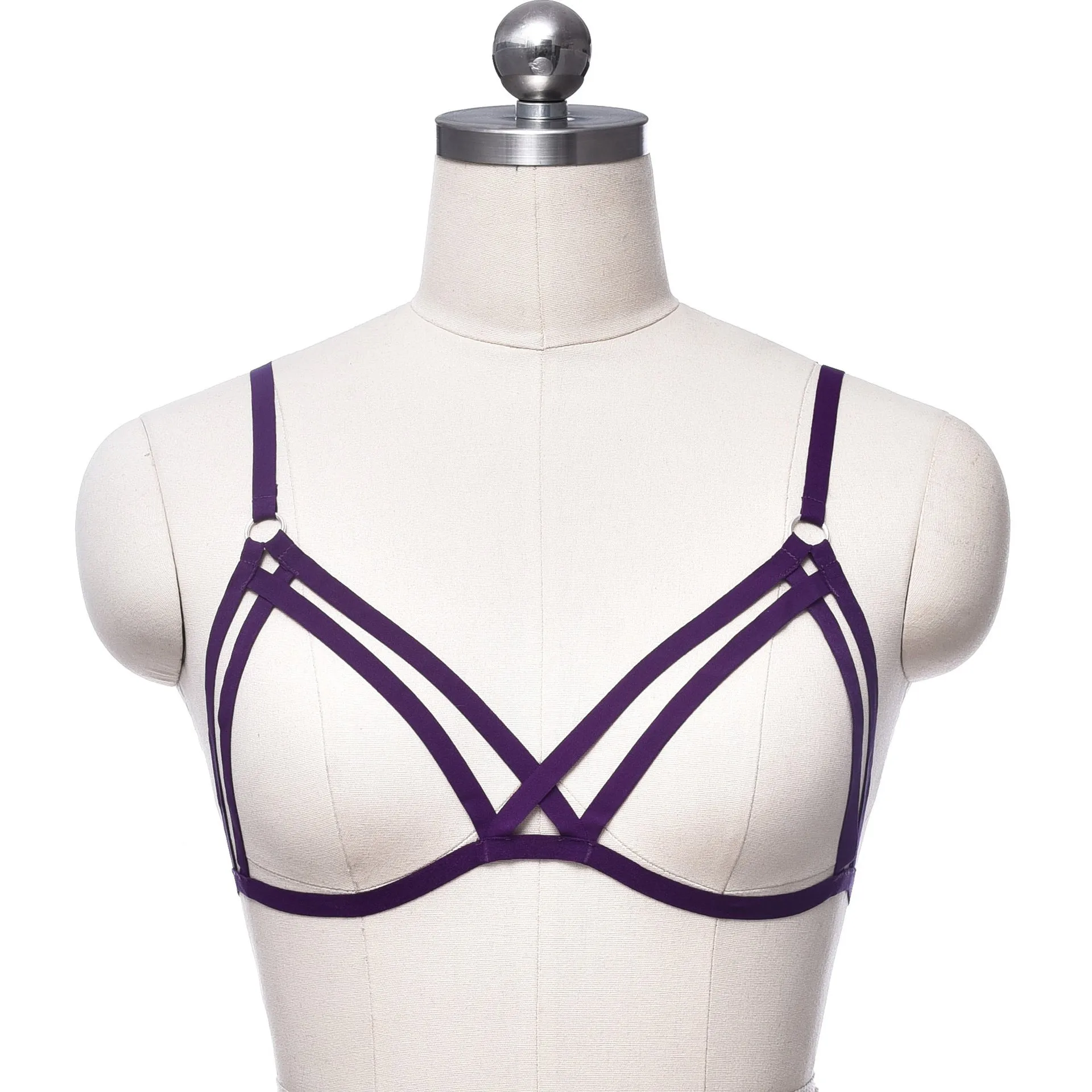 Adjustable o ring cross front harness top