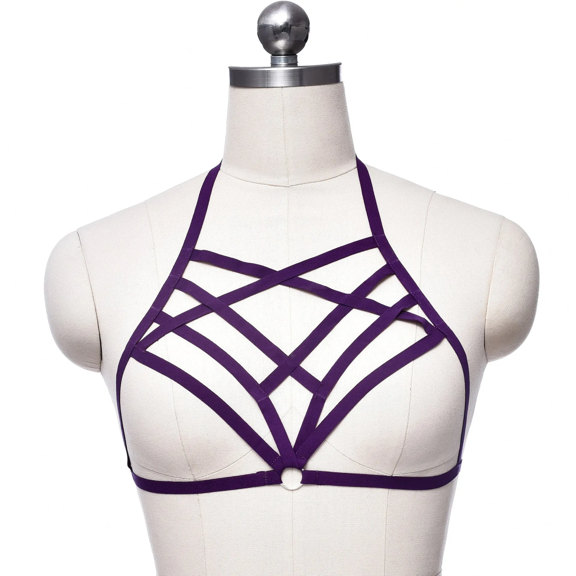 Adjustable o ring cross front harness top