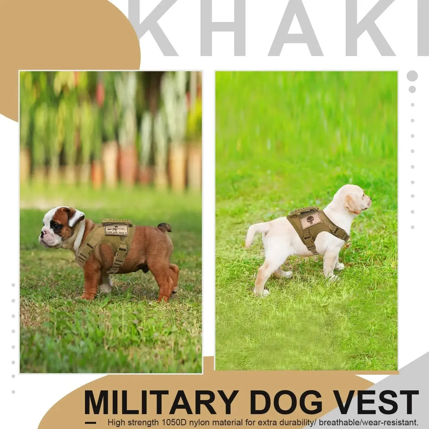 Adjustable Tactical Vest for Small Dogs
