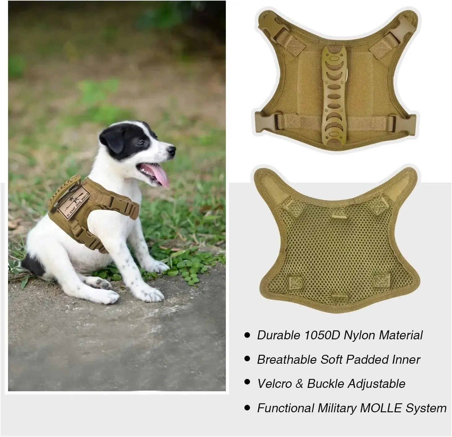 Adjustable Tactical Vest for Small Dogs