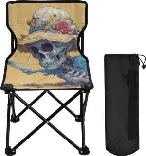 ALAZA Skull Rock Folding Camping Chairs Foldable Outdoor Chair for Tailgates Beach & Sports, Included Carry Bag