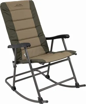 ALPS Mountaineering Outdoor Rocking Chair - Durable Folding Beach and Camp Chair with Comfortable Cushioned Polyester Fabric Over Locking Steel Frame