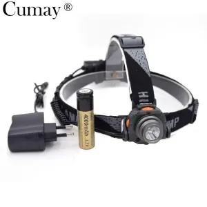 Aluminum XPE LED Camping Headlight IR Sensor Control Hiking Headlamp High Power linterna by 18650 battery