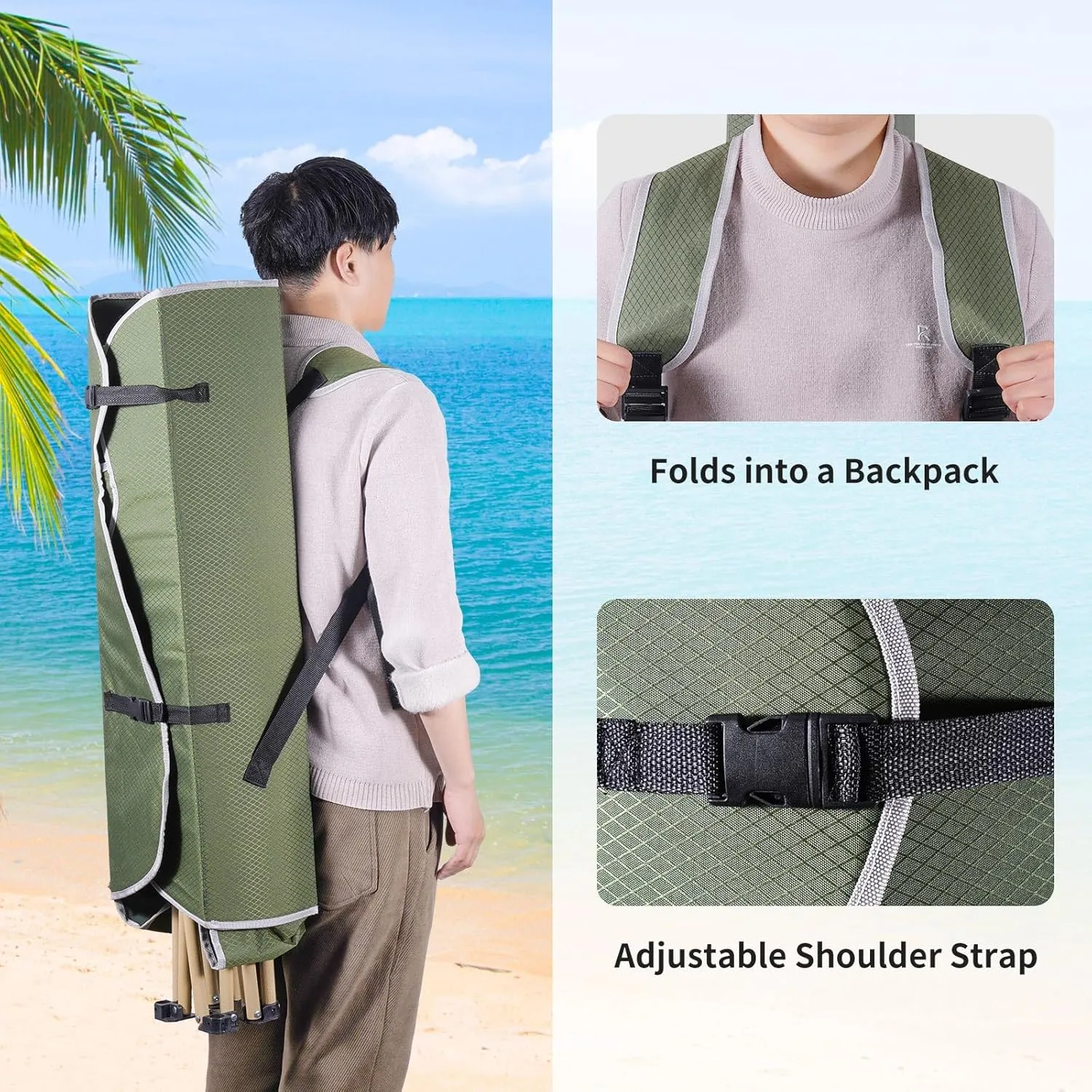 Amazing for less Folding Chair – Portable Outdoor Camping & Beach Chair (Navy (Shade), (1-Pack))