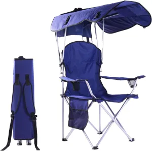 Amazing for less Folding Chair – Portable Outdoor Camping & Beach Chair (Navy (Shade), (1-Pack))