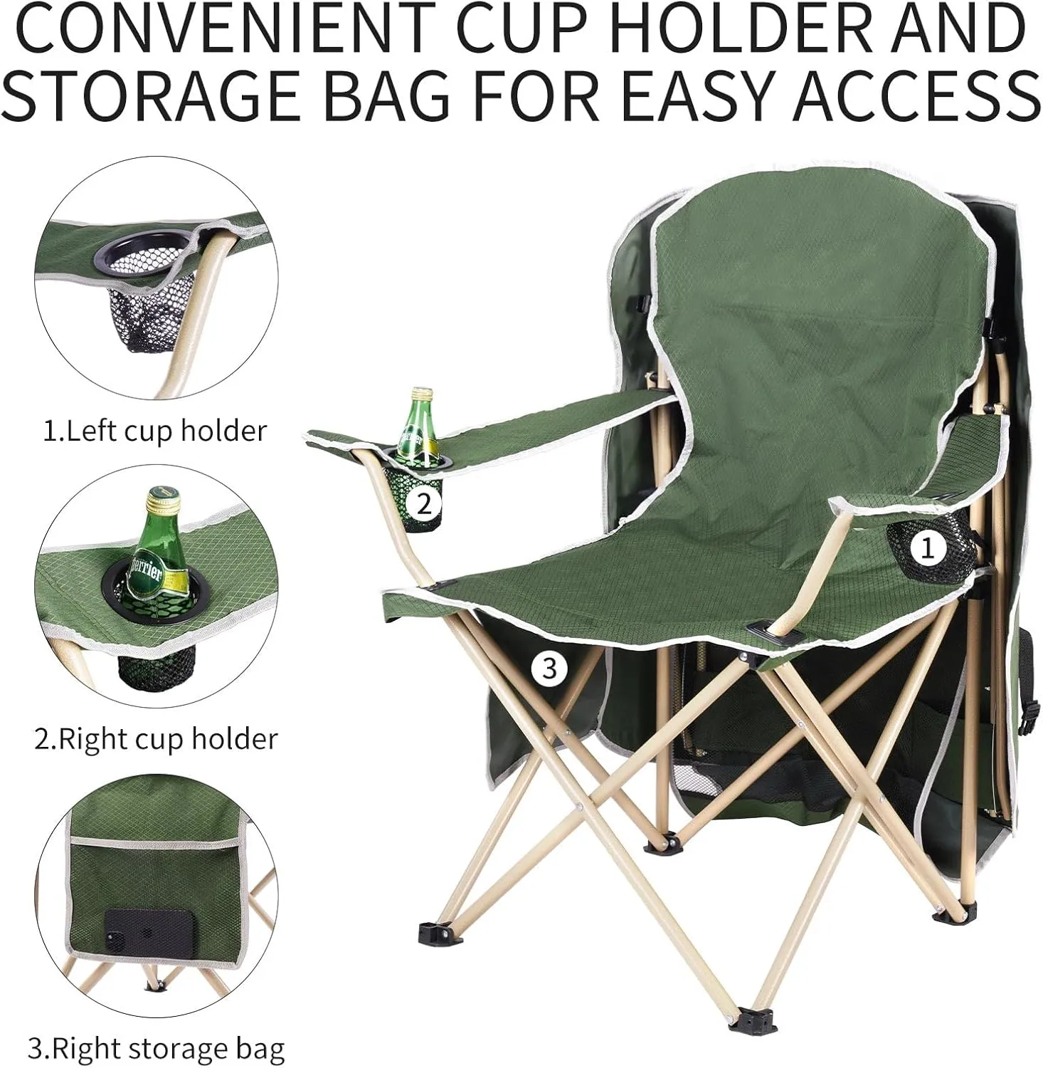 Amazing for less Folding Chair – Portable Outdoor Camping & Beach Chair (Navy (Shade), (1-Pack))