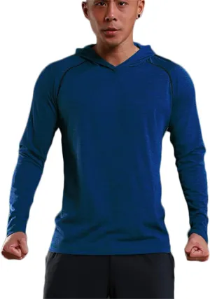 Andongnywell Men's Shirt with Hood Performance Long Sleeve Sun Protection Tshirt Lightweight Top Exercise Camping Clothes
