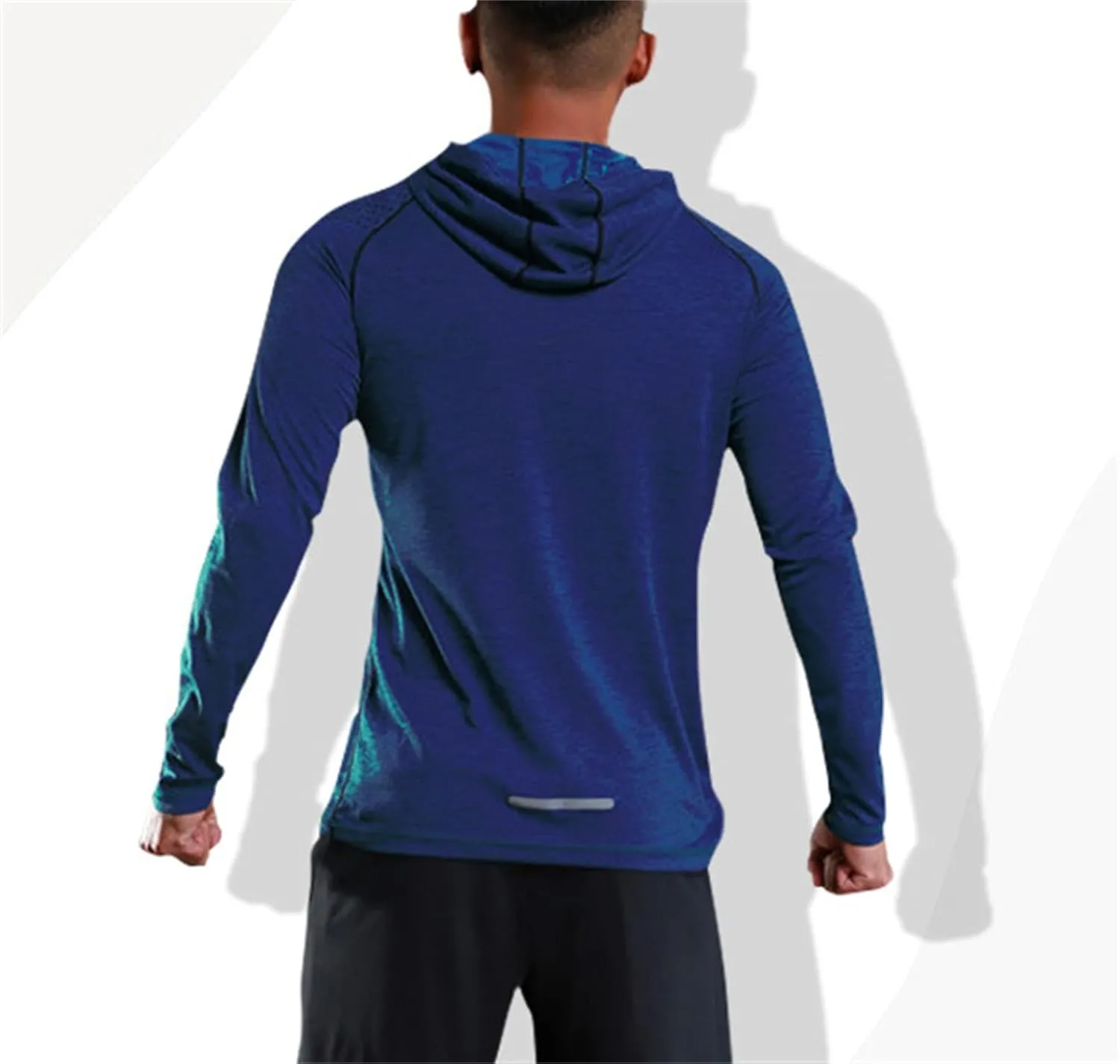 Andongnywell Men's Shirt with Hood Performance Long Sleeve Sun Protection Tshirt Lightweight Top Exercise Camping Clothes
