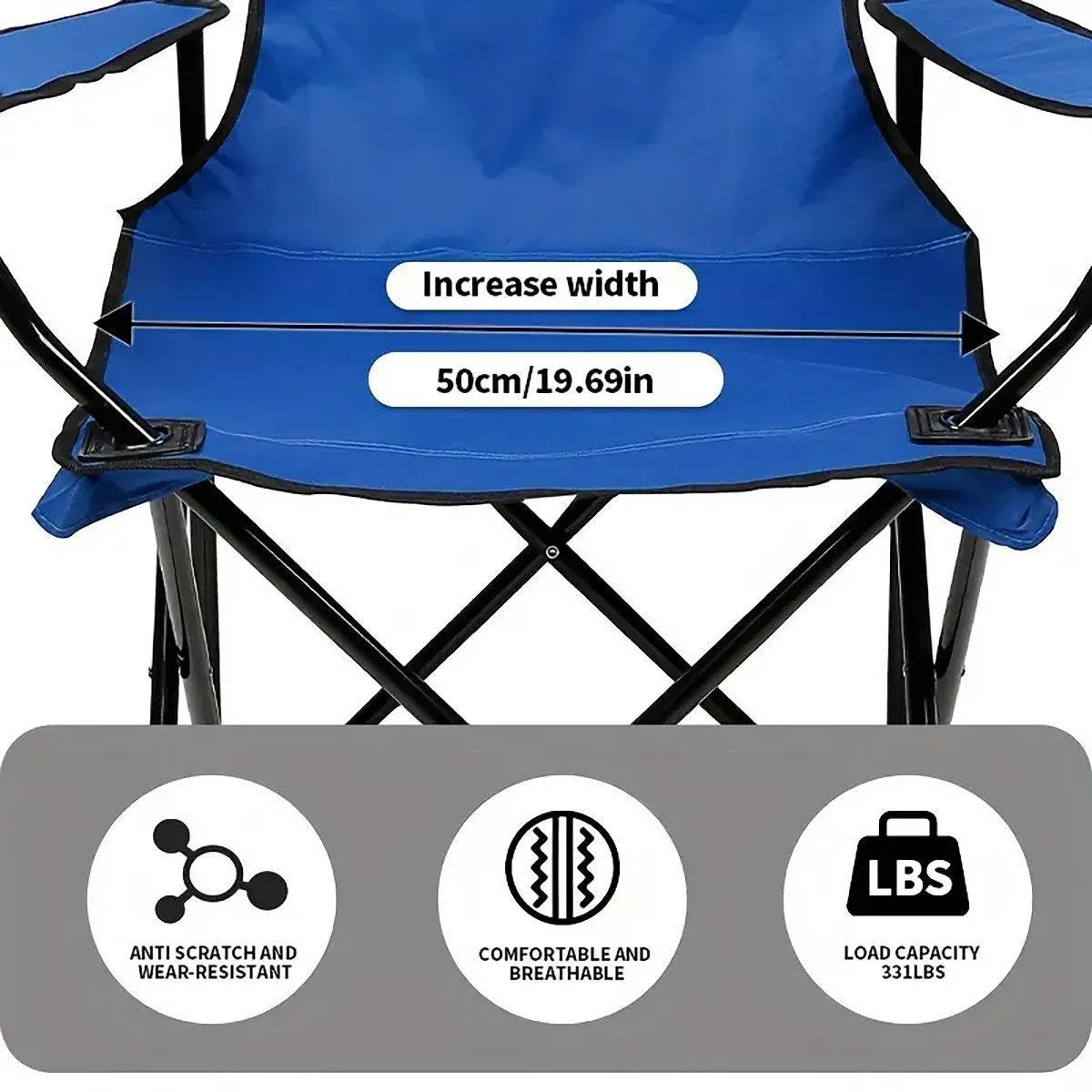 Armrest Camping Fishing Folding Chair Outdoor Portable Picnic Leisure Seat