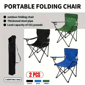 Armrest Camping Fishing Folding Chair Outdoor Portable Picnic Leisure Seat