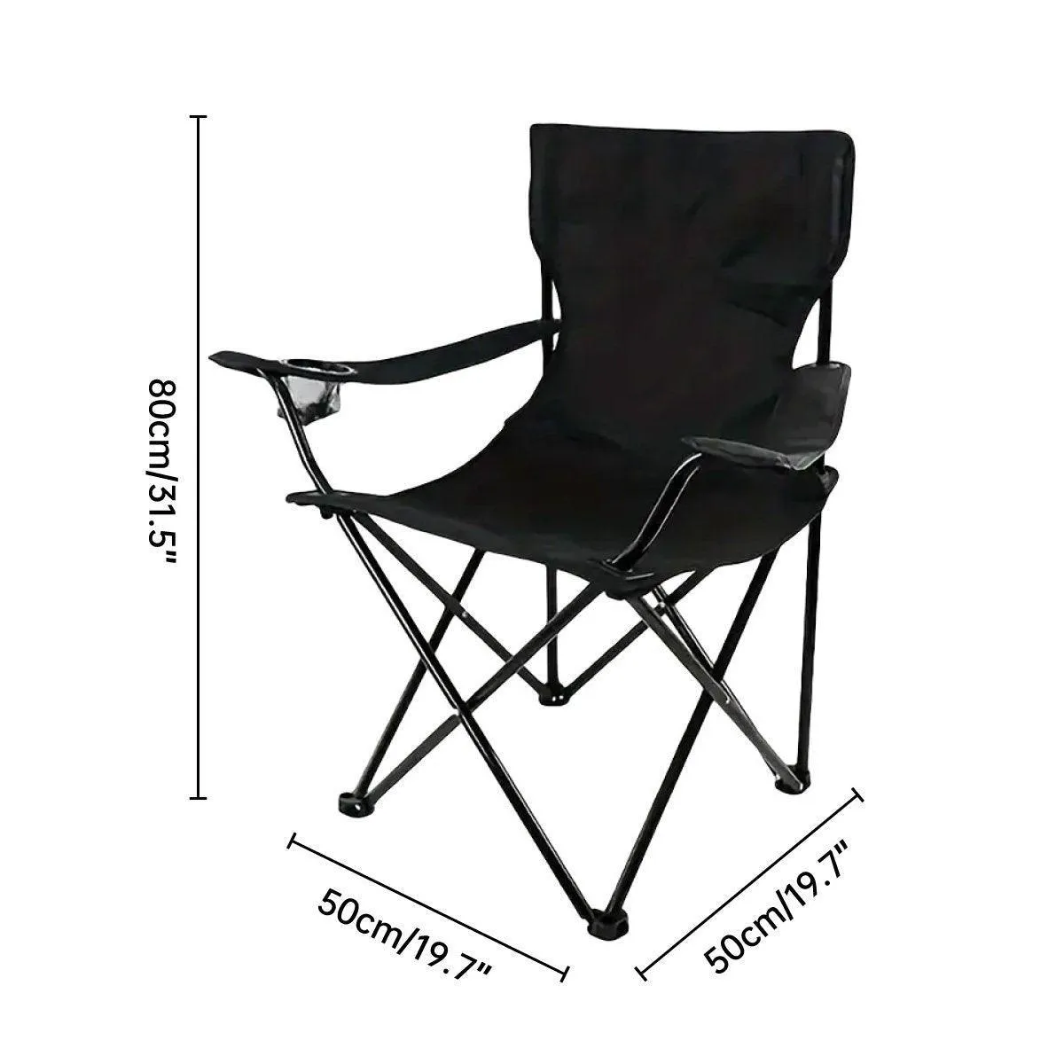 Armrest Camping Fishing Folding Chair Outdoor Portable Picnic Leisure Seat