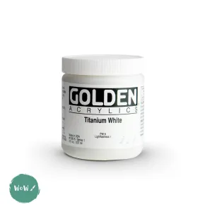 ARTISTS ACRYLIC PAINT - Golden HEAVY BODY -  237ml POT 	Titanium White  I
