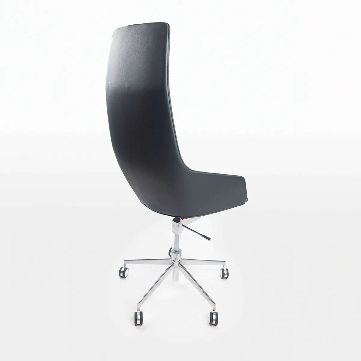 Aston Direction Grey Leather High Back