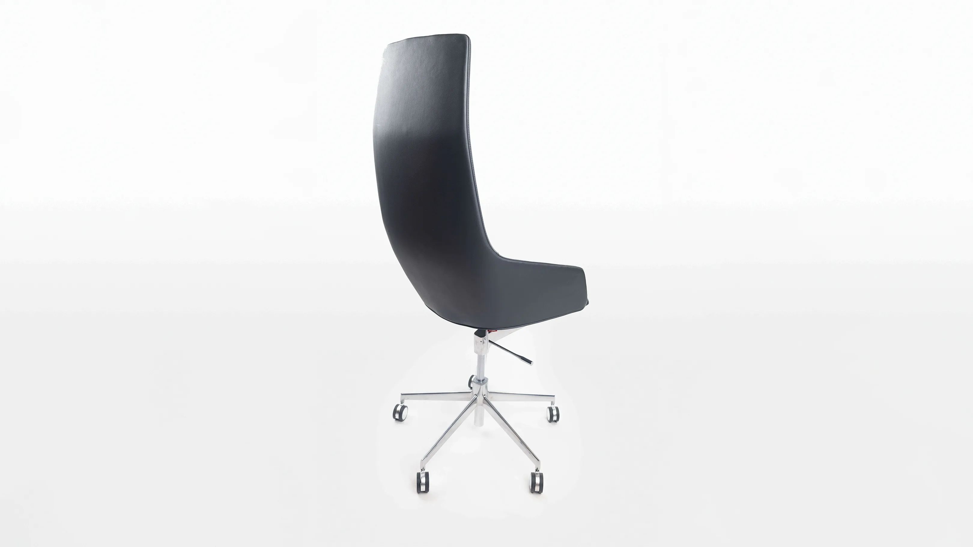 Aston Direction Grey Leather High Back