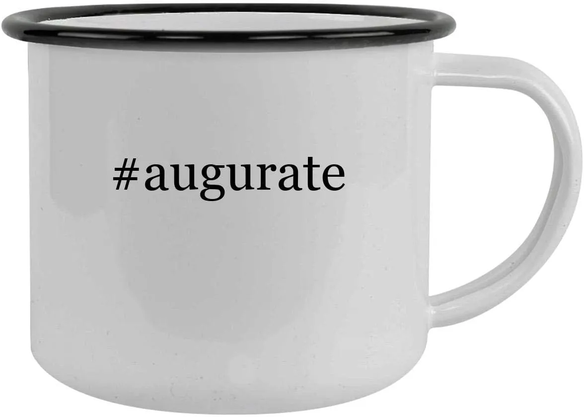 #augurate - 12oz Hashtag Camping Mug Stainless Steel, Black