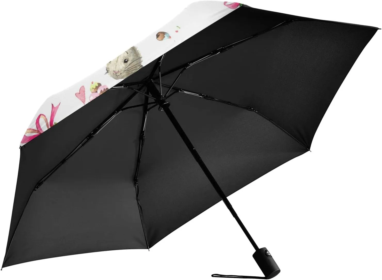 Automatic Lightweight Folding Umbrella, Auto Open/Close Portable Sun Travel Parasol, Compact Anti-UV Strong Rain Umbrella