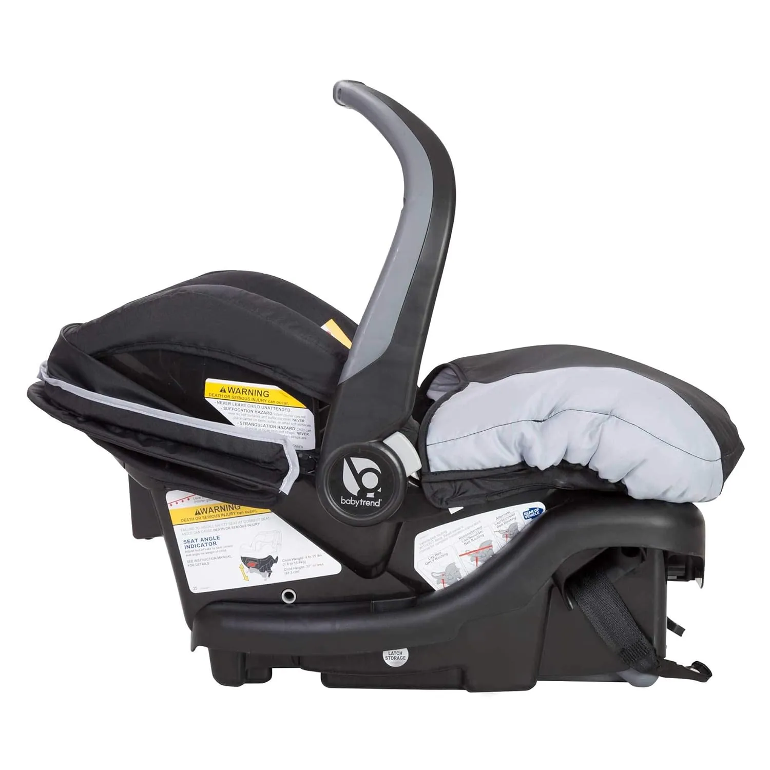 Baby Trend Ally Newborn Baby Infant Car Seat Carrier Travel System with Harness and Extra Cozy Cover for Babies Up to 35 Pounds, Stormy