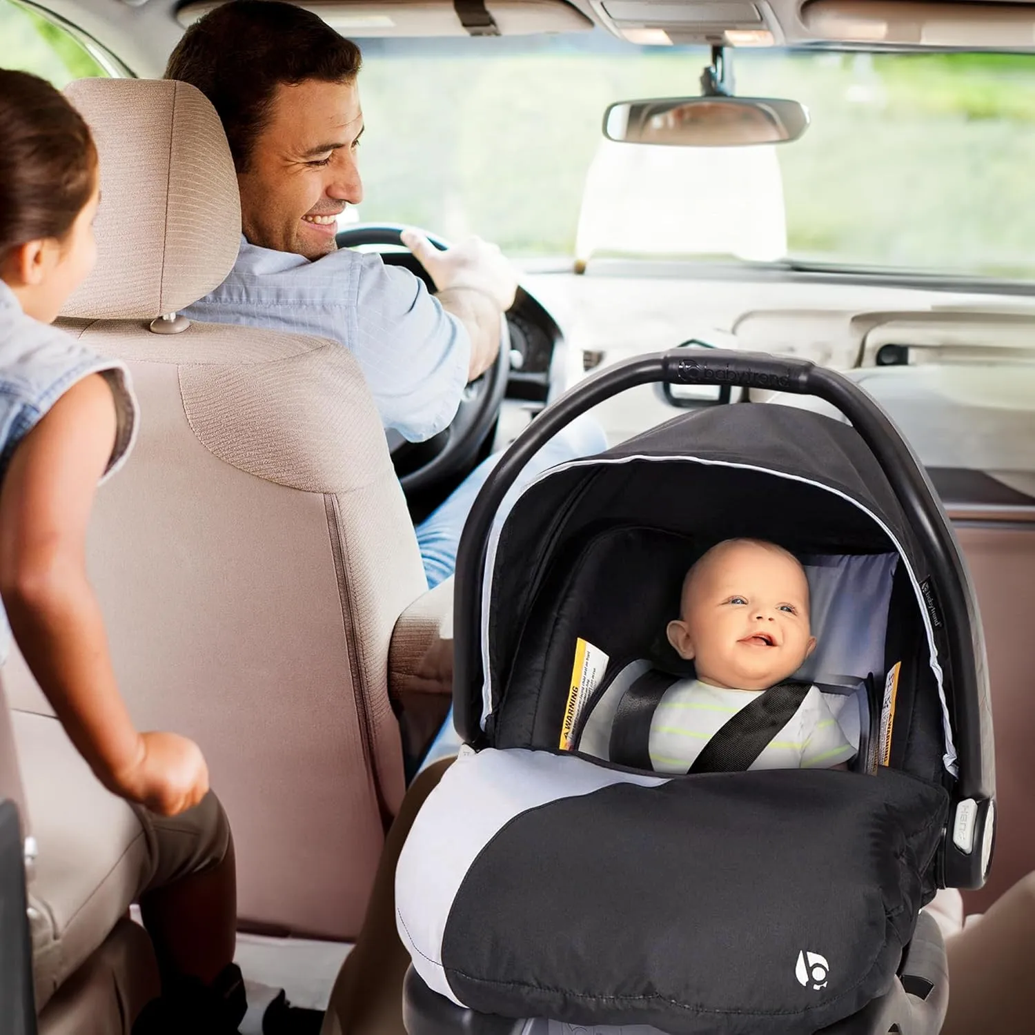 Baby Trend Ally Newborn Baby Infant Car Seat Carrier Travel System with Harness and Extra Cozy Cover for Babies Up to 35 Pounds, Stormy