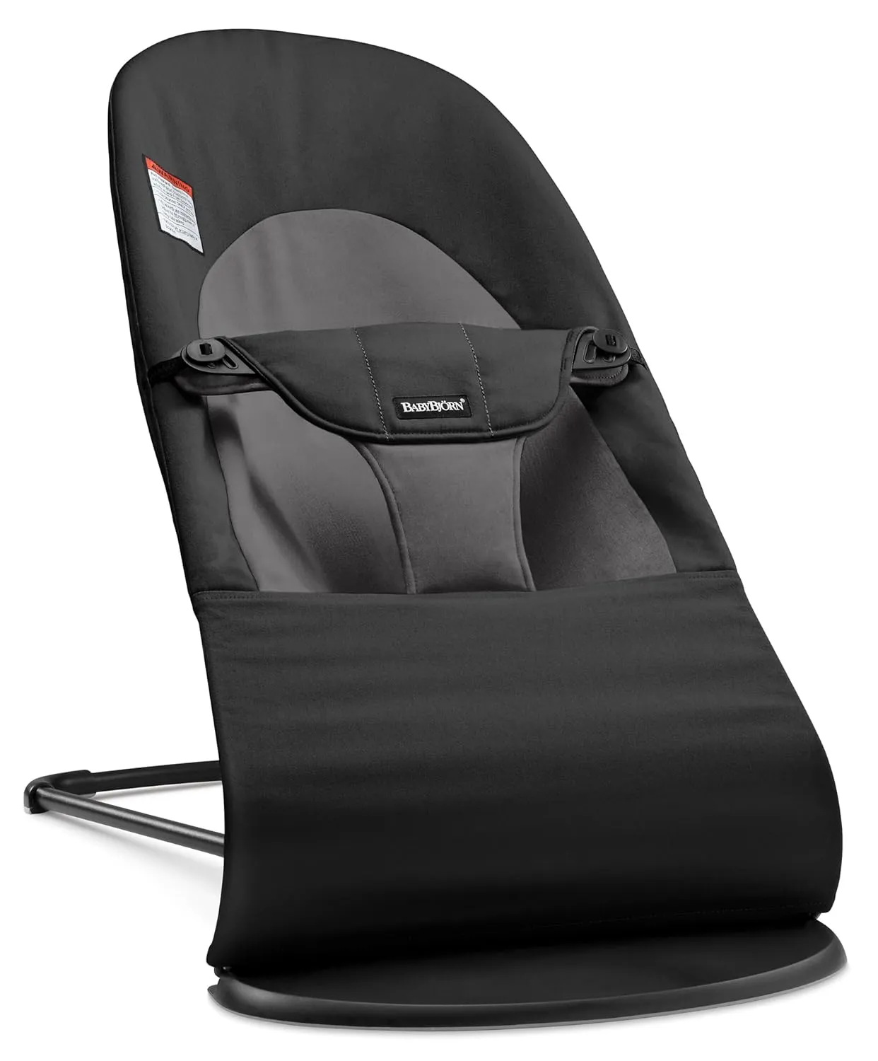 BabyBjörn Bouncer Balance Soft, Black/Dark Gray, Woven | 2-in-1 Adjustable Baby Bouncer Seat and Toddler Chair, Newborn to Toddler (8-29 lbs), 4 Positions, Lightweight & Portable