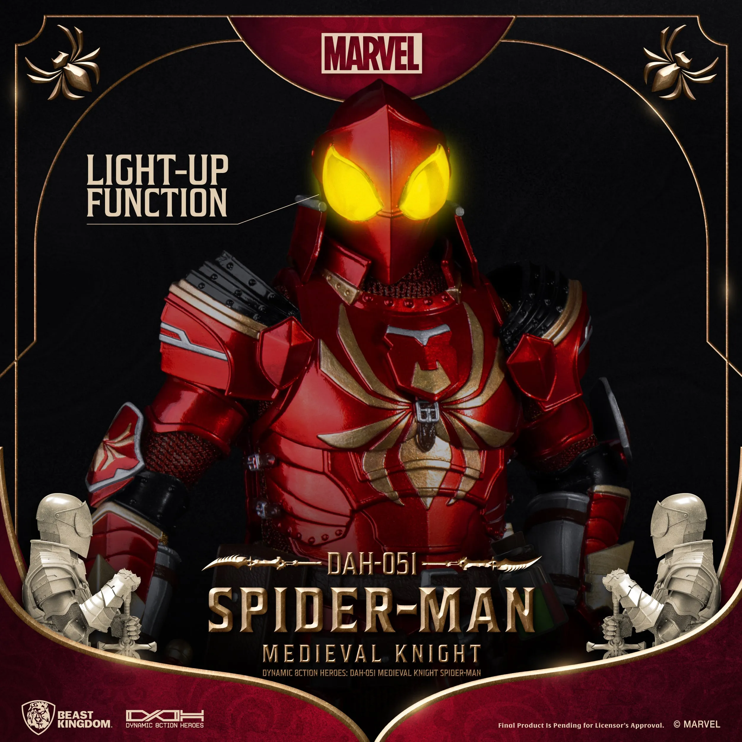 Beast Kingdom DAH-051 Medieval Knight Spider-Man 1:9 Scale Dynamic 8ction Heroes Action Figure
